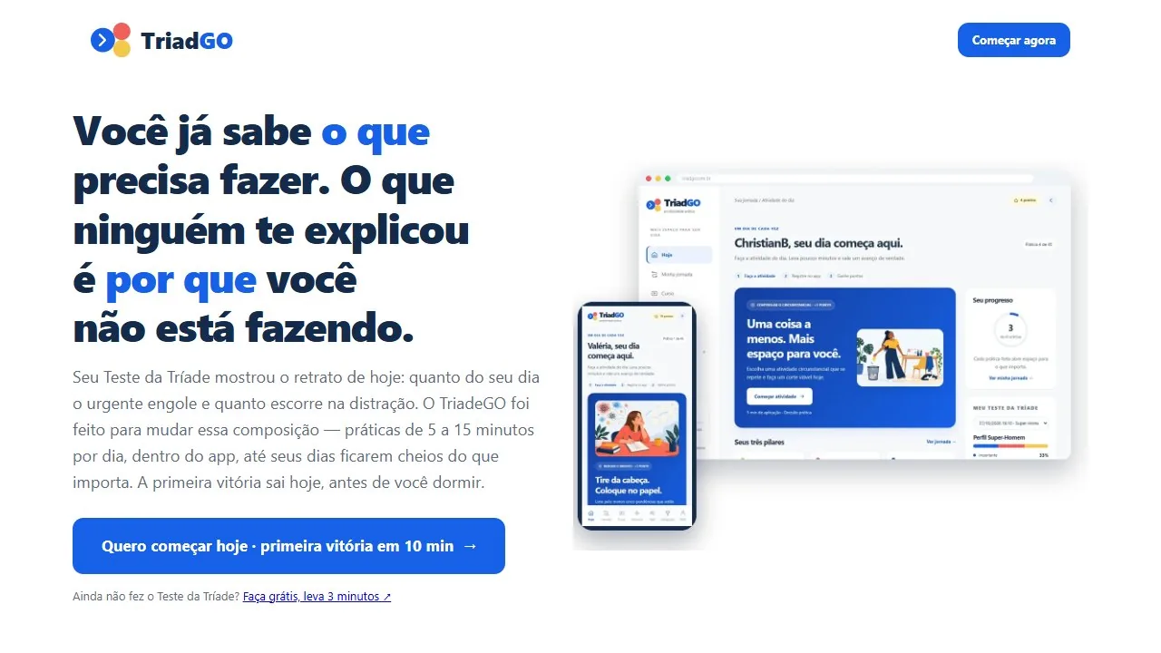 Tela do TriadeGO